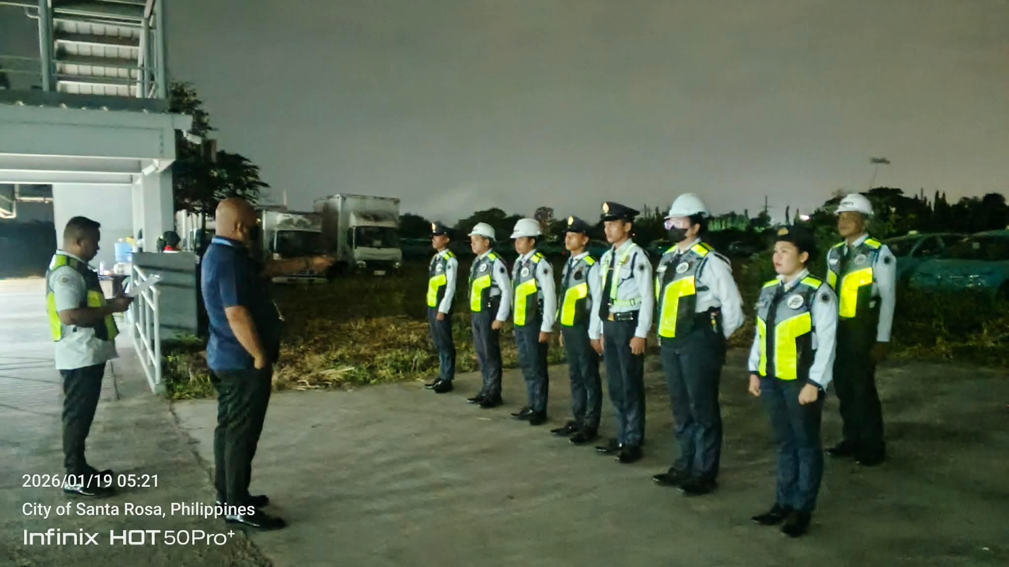 Night operations briefing in Santa Rosa at 5:21 AM